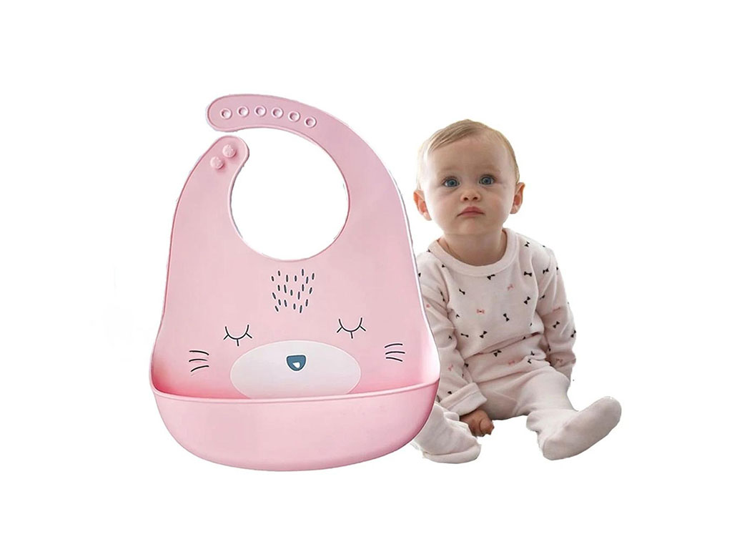 پیشبند کاسه ای سیلیکونی نوزادی طرح خرس