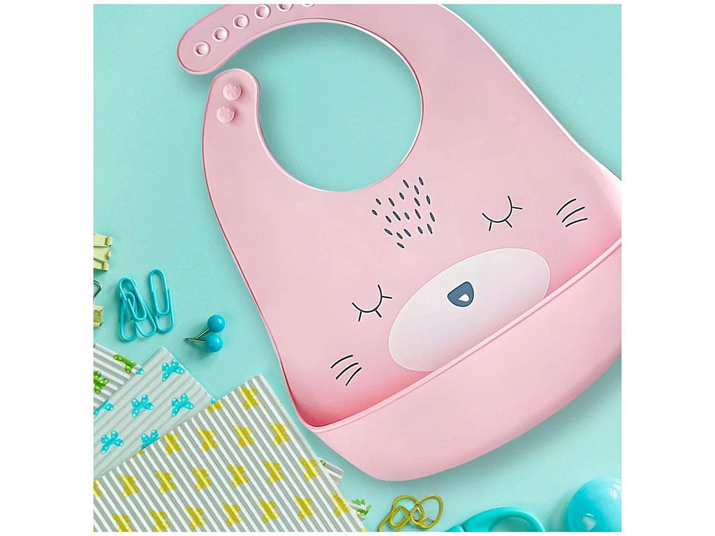 پیشبند کاسه ای سیلیکونی نوزادی طرح خرس