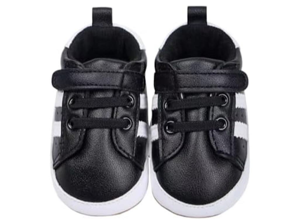 پاپوش نوزادی استپ دار مشکی دو خط