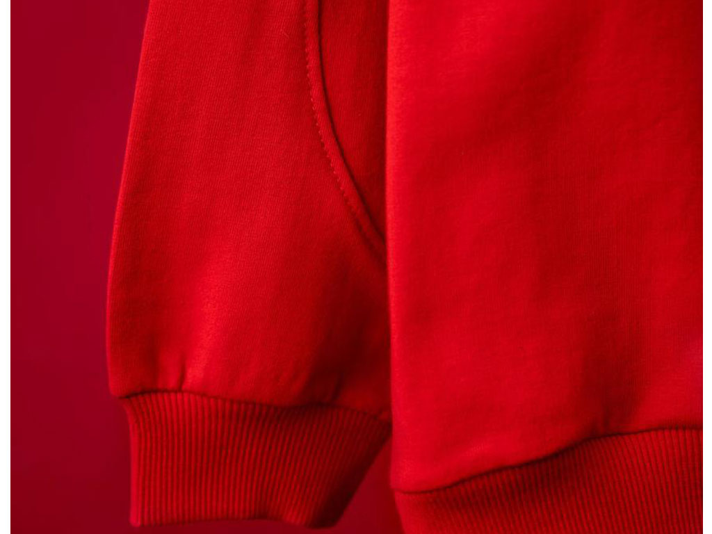 بلوز آستین بلند دورس قرمز رنگ طرح mom+dad  بشیر Bashir