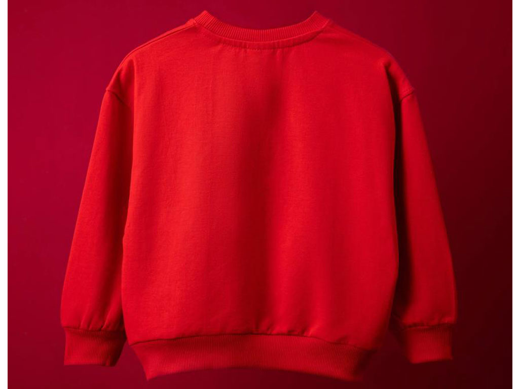 بلوز آستین بلند دورس قرمز رنگ طرح you can do it   بشیر Bashir