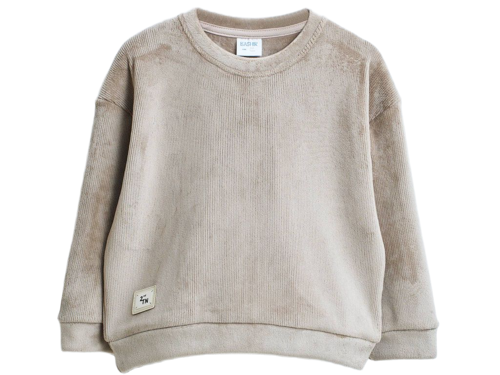 بلوز آستین بلند مخمل  کبریتی نسکافه ای رنگ بشیر