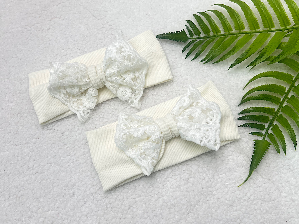 هدبند با پاپیون دانتل دارای رنگبندی