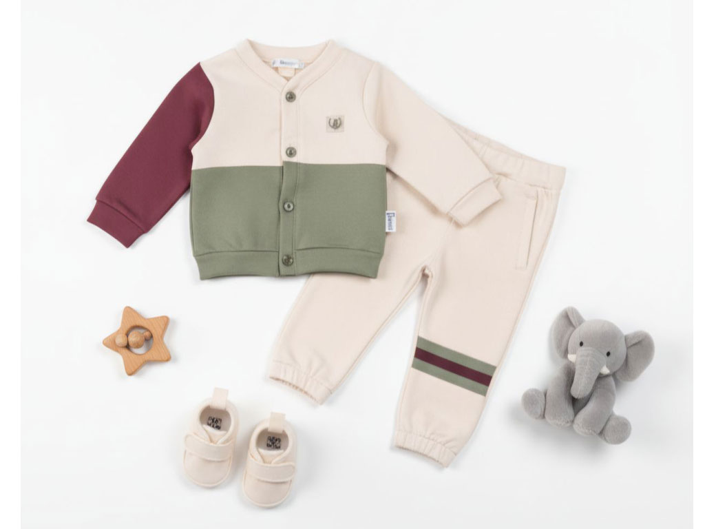 ست دو تکه ژاکت و شلوار داخل کرکی  نوزادی  دانالو Danaloo