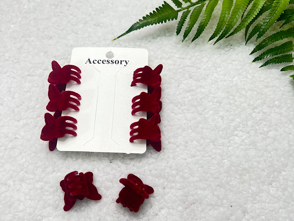 کلیپس ریز طرح  پروانه مخمل (تک عددی)