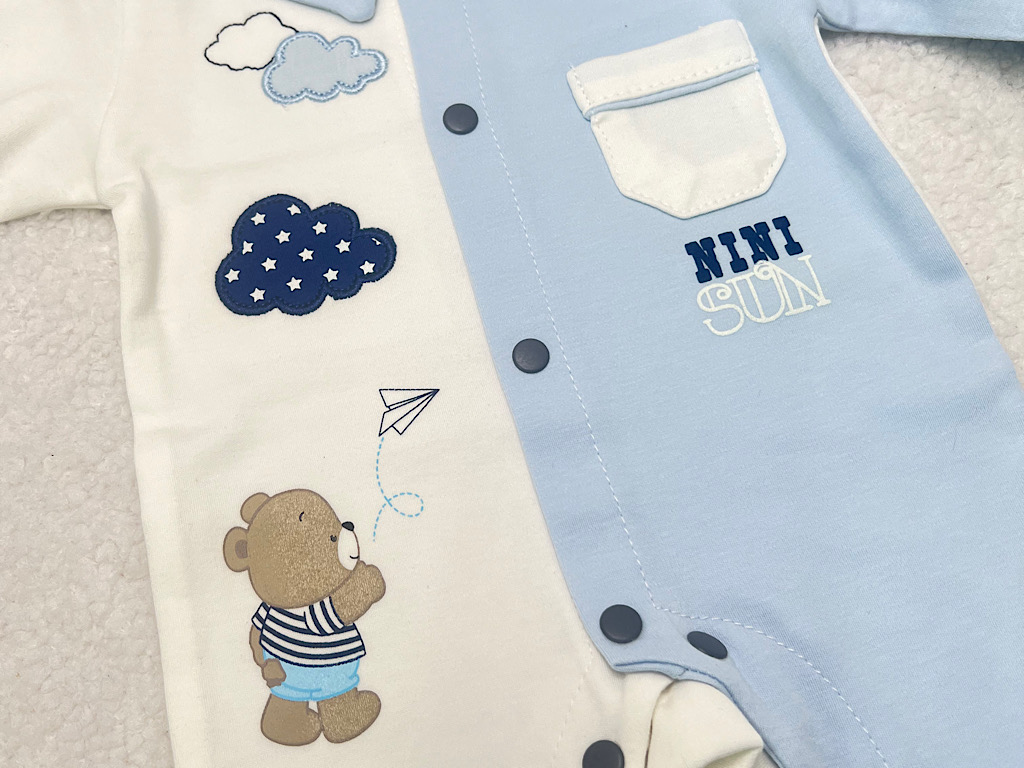 سرهمی جورابدار نوزادی طرح خرس نی نی سان nini sun