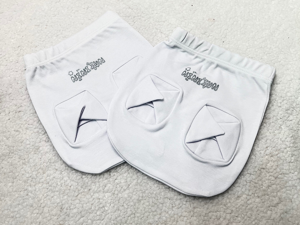 شورت عینکی سفید رنگ نوزادی نی نی سان nini sun