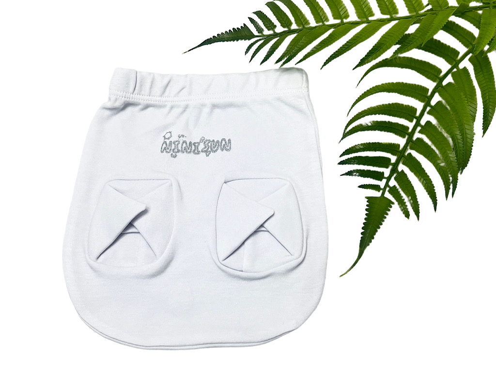 شورت عینکی سفید رنگ نوزادی نی نی سان nini sun
