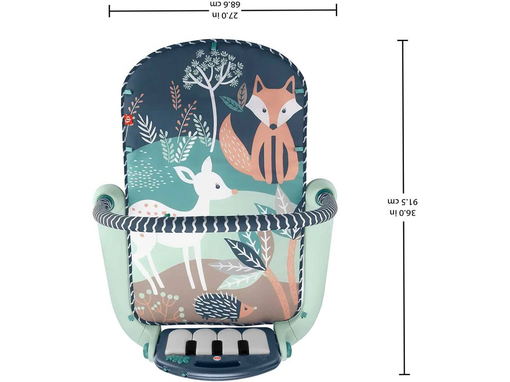 تشک بازی نوزادی موزیکال دارای پیانو طرح حیوانات و جنگل
