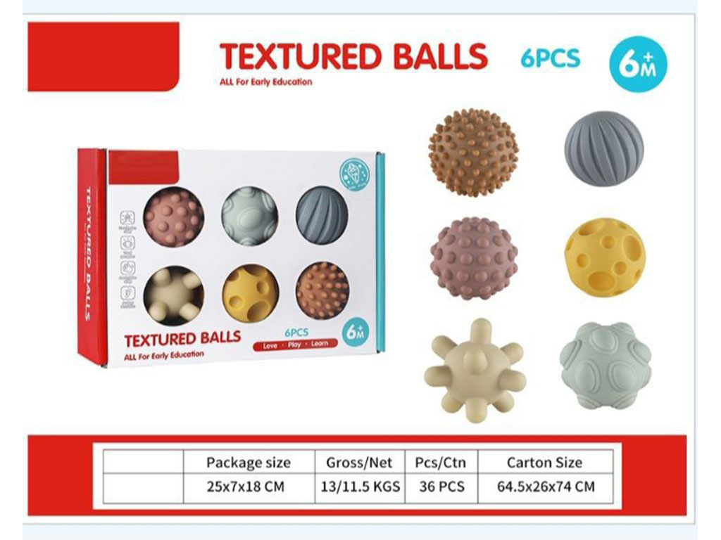 پوپت توپ حسی 6 عددی اسباب بازی