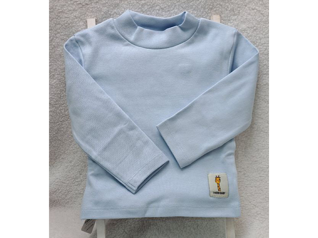 بلوز  نوزادی و کودک یقه سه سانت آبی آی نور   I noor