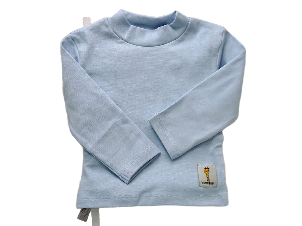 بلوز  نوزادی و کودک یقه سه سانت آبی آی نور   I noor