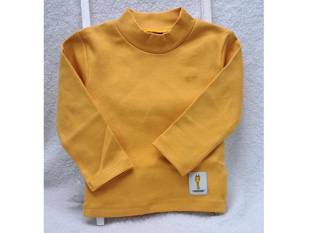 بلوز  نوزادی و کودک یقه سه سانت خردلی آی نور   I noor