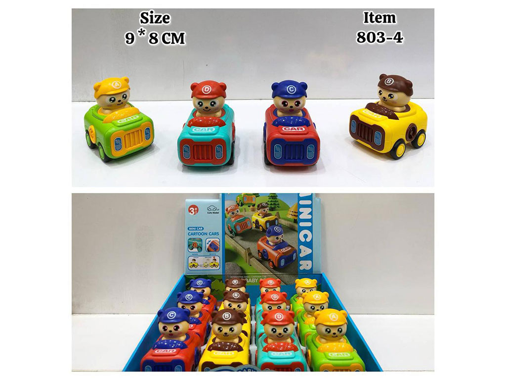 خرس ماشین سوار فشاری اسباب بازی