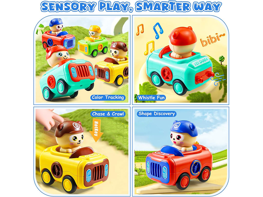 خرس ماشین سوار فشاری اسباب بازی