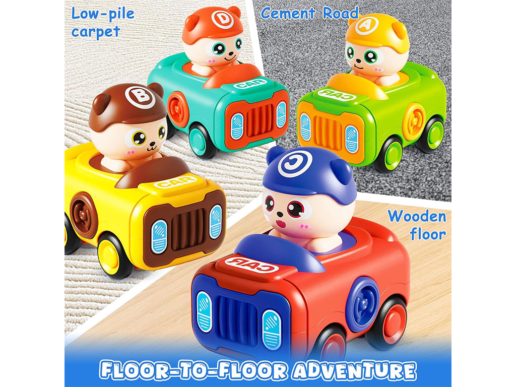 خرس ماشین سوار فشاری اسباب بازی