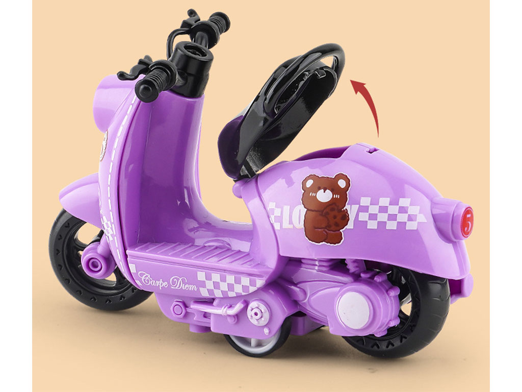 موتور وسپا عقب کش اسباب بازی طرح تدی