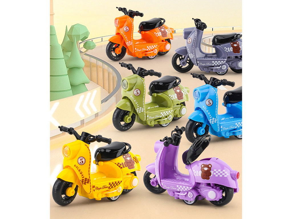 موتور وسپا عقب کش اسباب بازی طرح تدی