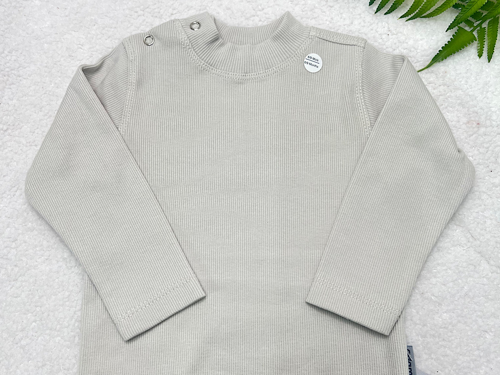 بادی نوزادی و کودک یقه سه سانت کبریتی رنگ فیلی روشن  آدمک Adamak