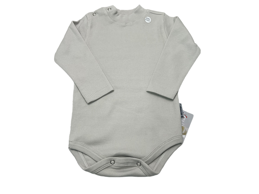 بادی نوزادی و کودک یقه سه سانت کبریتی رنگ فیلی روشن  آدمک Adamak