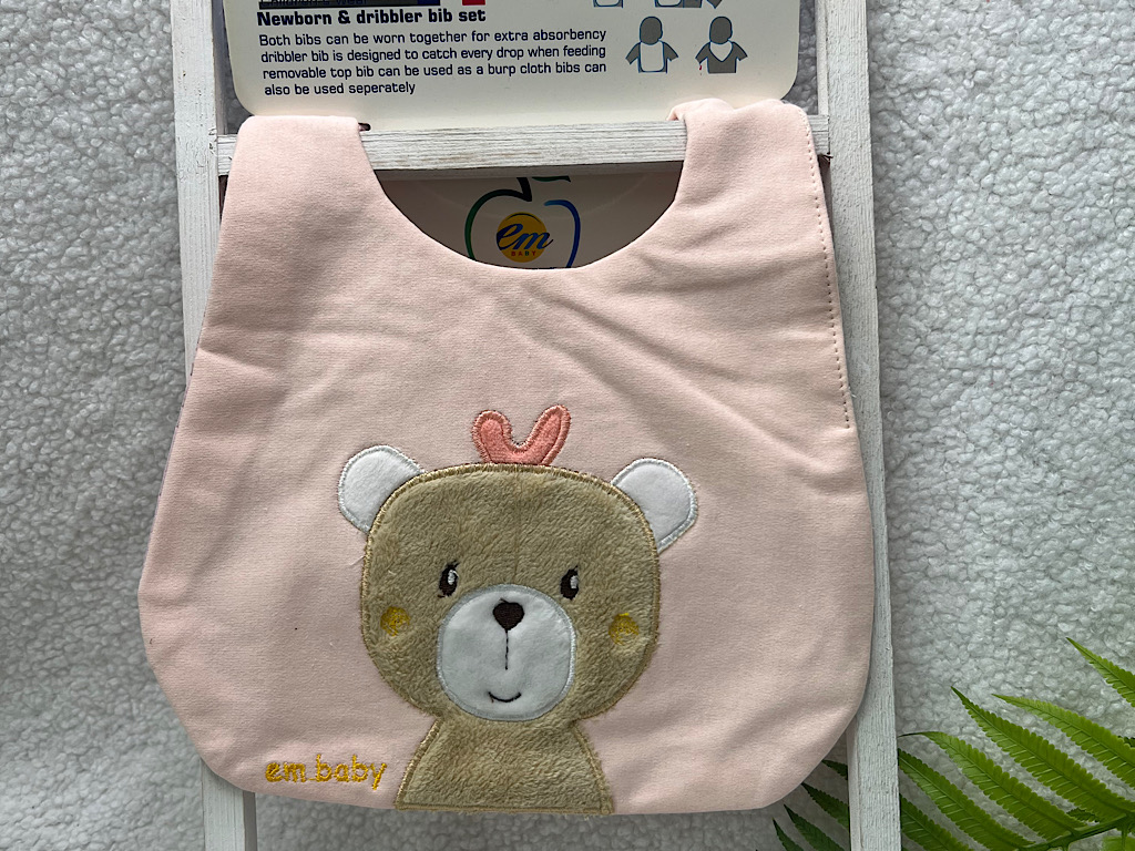 پیشبند نوزادی برجسته طرح حیوانات ام بیبی EM BABY