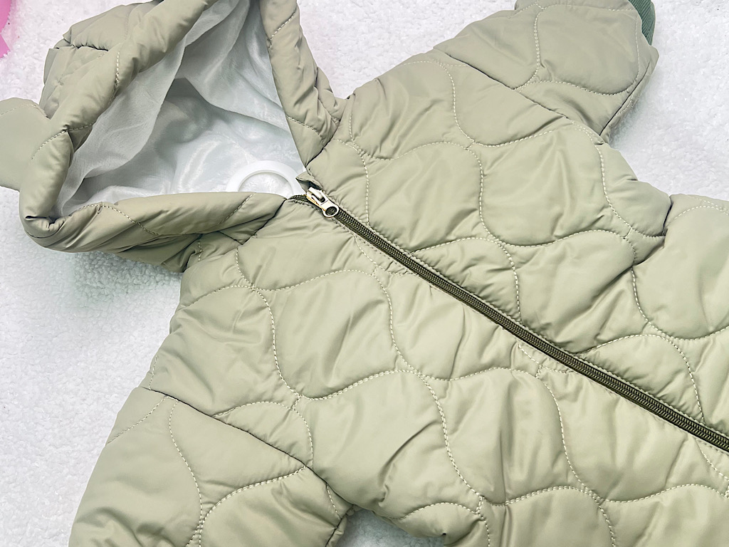 کاپشن سرهمی کلاه دار سبز  رنگ  دامون Damon