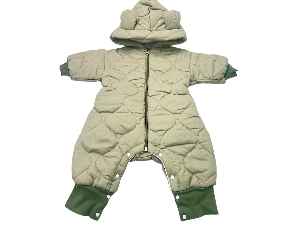 کاپشن سرهمی کلاه دار سبز  رنگ  دامون Damon