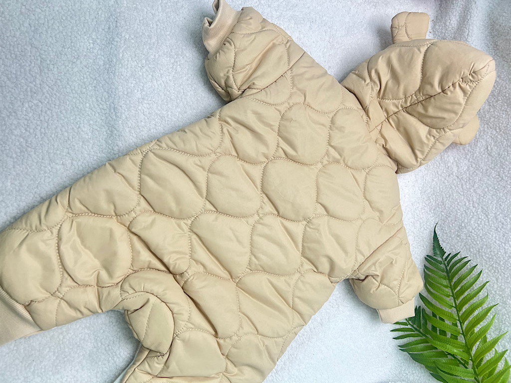 کاپشن سرهمی کلاه دار کرم رنگ  دامون Damon