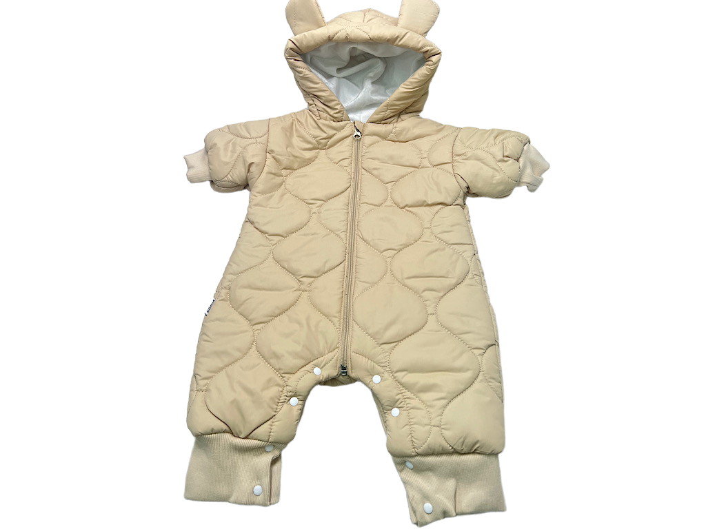 کاپشن سرهمی کلاه دار کرم رنگ  دامون Damon