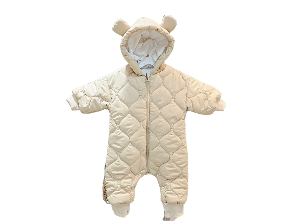 کاپشن سرهمی کلاه دار کرم رنگ  دامون Damon