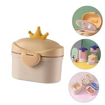 ظرف انبار غذا و شیر خشک پیمانه دار طرح تاج قلب