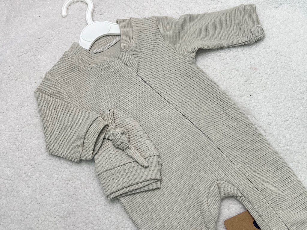 سرهمی نوزادی کلاه دار فیلی رنگ کارامل caramell