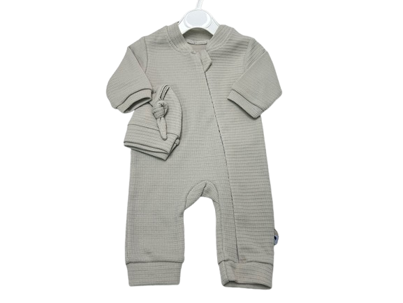 سرهمی نوزادی کلاه دار فیلی رنگ کارامل caramell