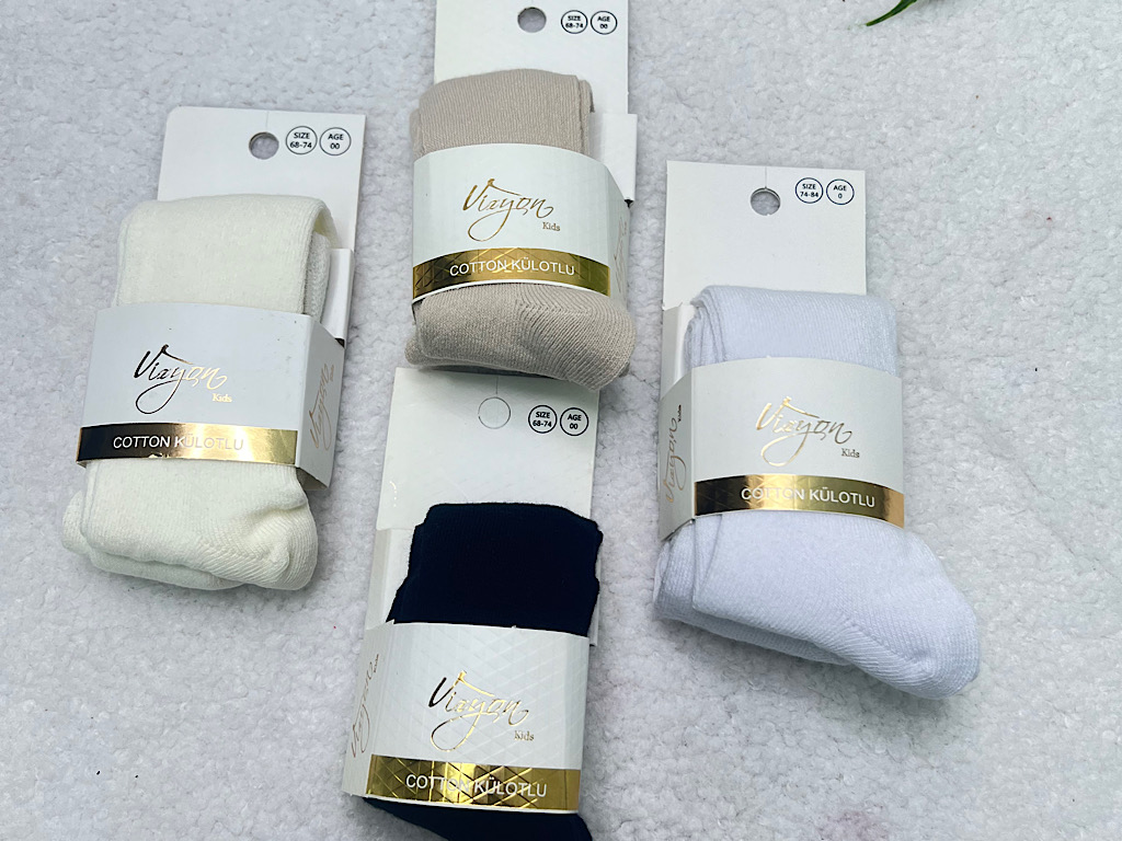 جوراب شلواری نوزادی سایز 3-0 ماه vizyon