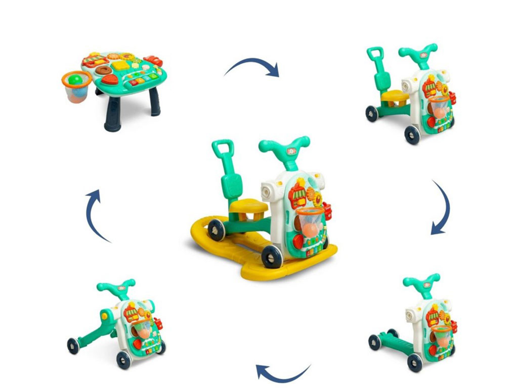 واکر موزیکال و میز بازی کودک 5 کاره اسباب بازی هانگر huanger