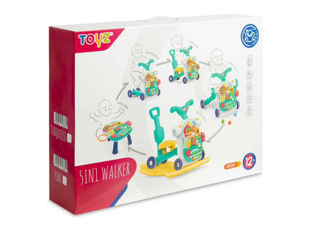 واکر موزیکال و میز بازی کودک 5 کاره اسباب بازی هانگر huanger