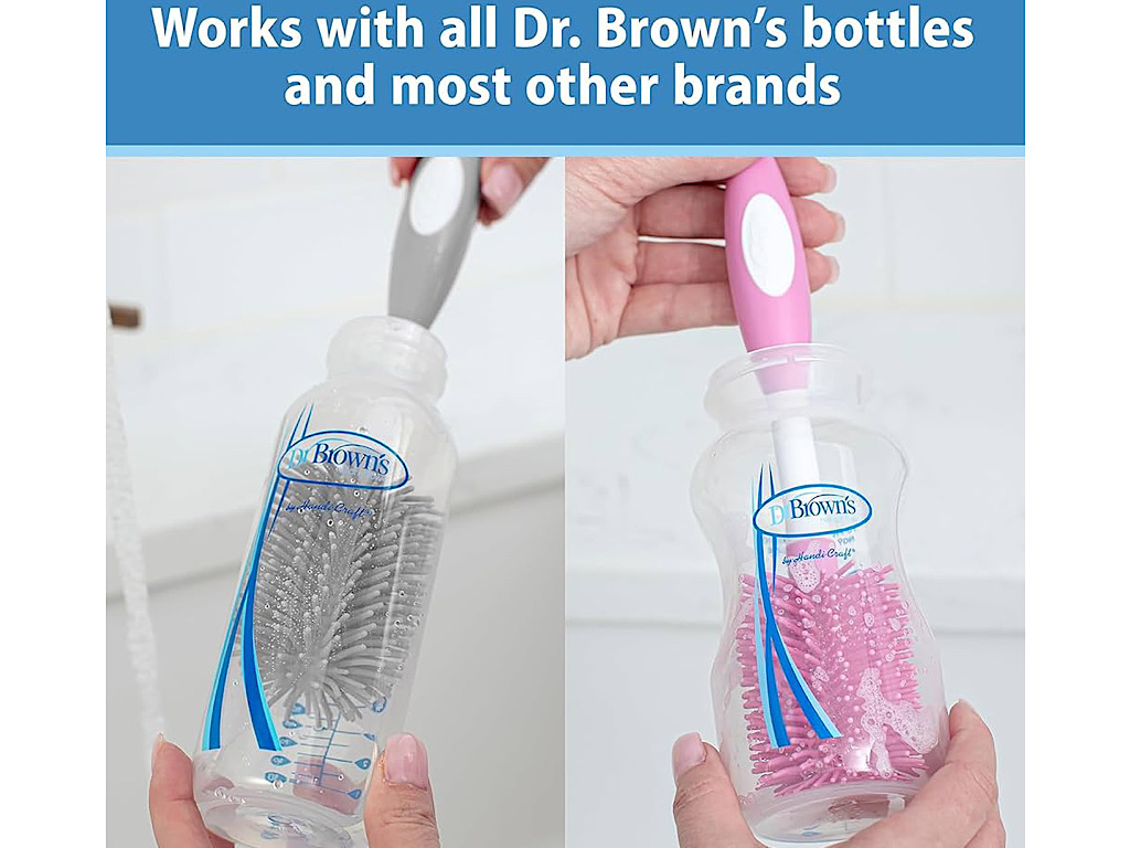 شیشه شور سیلیکونی دو سر پایه دار دکتر براون Dr Browns