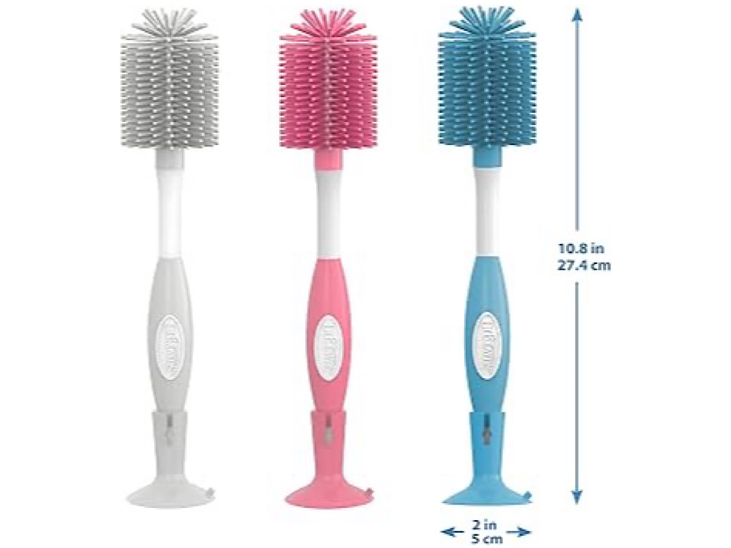 شیشه شور سیلیکونی دو سر پایه دار دکتر براون Dr Browns