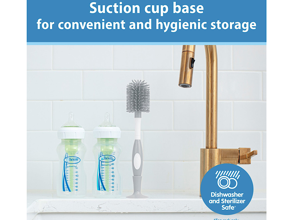 شیشه شور سیلیکونی دو سر پایه دار دکتر براون Dr Browns