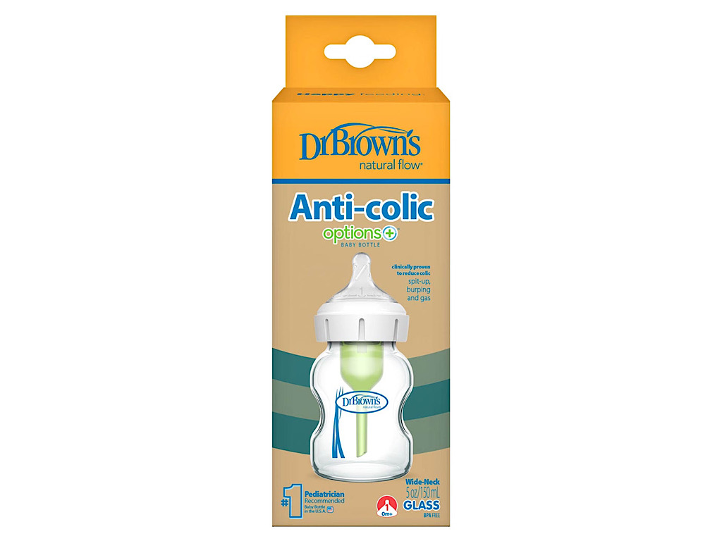 شیشه شیر پیرکس  آنتی کولیک دهانه عریض 150 میلی لیتر دکتر براون DR BROWNS