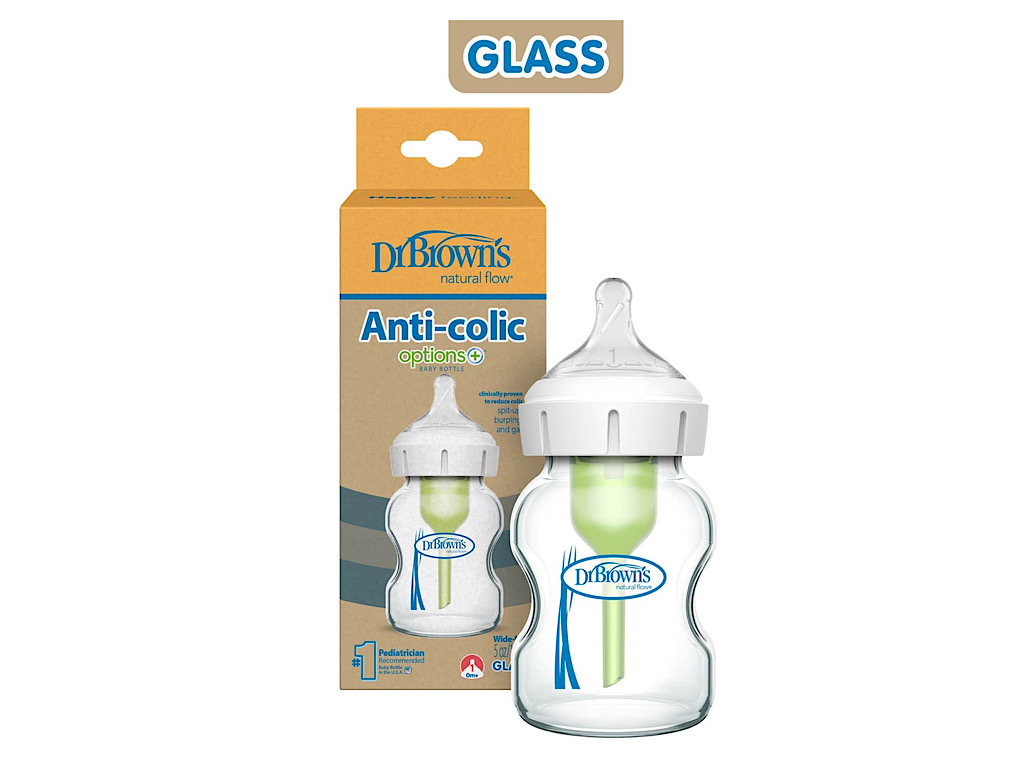 شیشه شیر پیرکس  آنتی کولیک دهانه عریض 150 میلی لیتر دکتر براون DR BROWNS