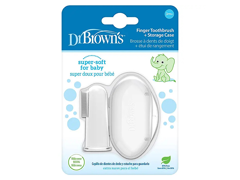 مسواک انگشتی نوزادی سیلیکونی قابدار دکتر براون  Dr Browns