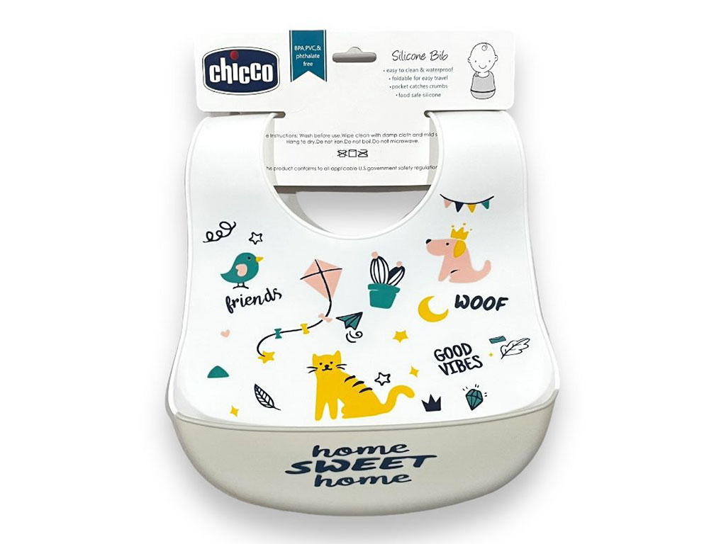 پیشبند کاسه ای سیلیکونی نوزادی طرح دار طرح چیکو