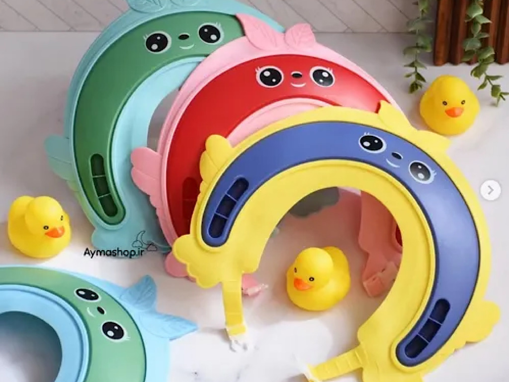 کلاه محافظ حمام نوزاد و کودک سیلیکونی طرح دار لاندری بیبی Londory Baby