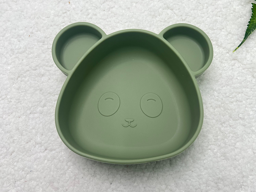 ست ظرف غذا و قاشق سیلیکونی طرح خرس ole ola