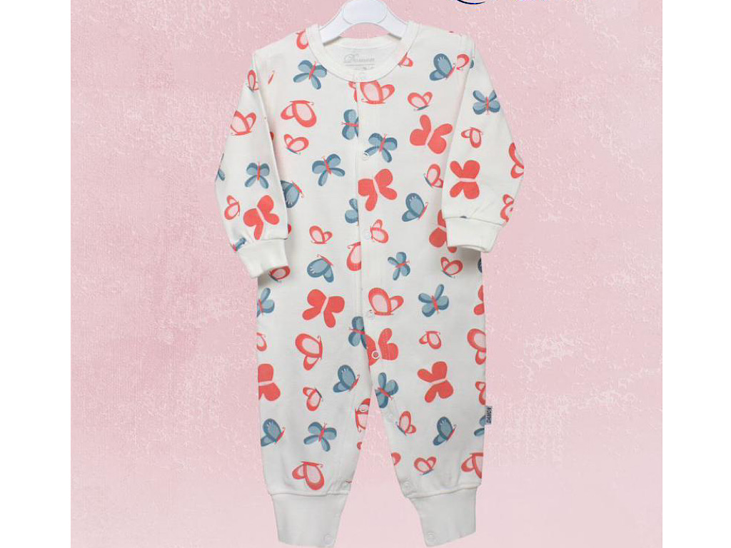 سرهمی  نوزادی دخترانه طرح پروانه های رنگی دامون Damon