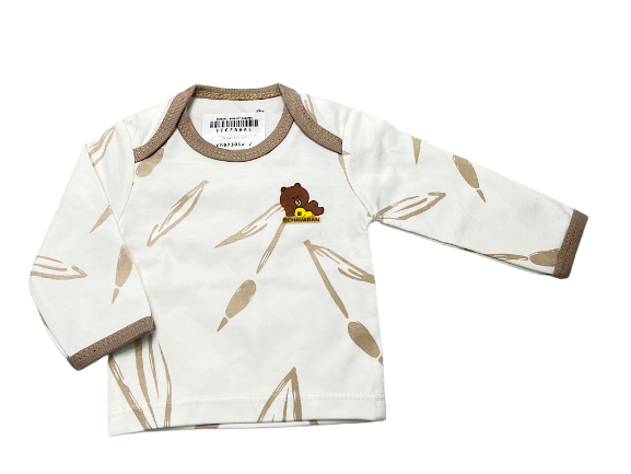 بلوز آستین بلند نوزادی طرح بامبو به آوران behavaran