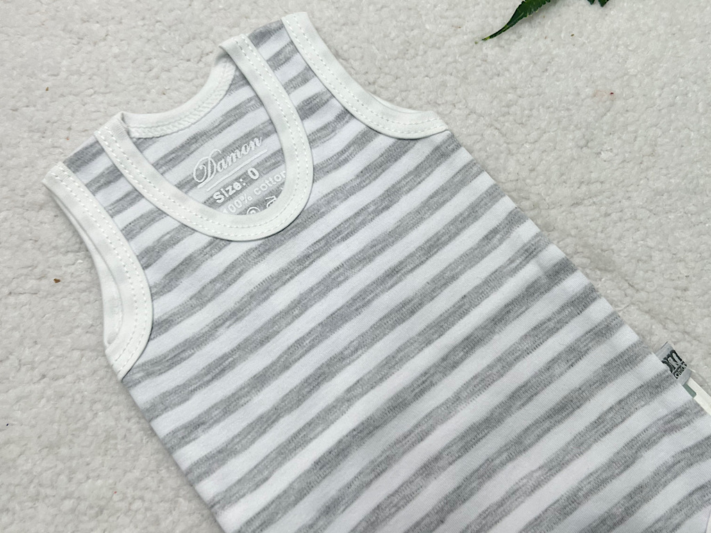 بادی رکابی نوزادی طوسی راه راه  دامون Damon