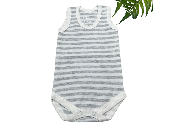 بادی رکابی نوزادی طوسی راه راه  دامون Damon