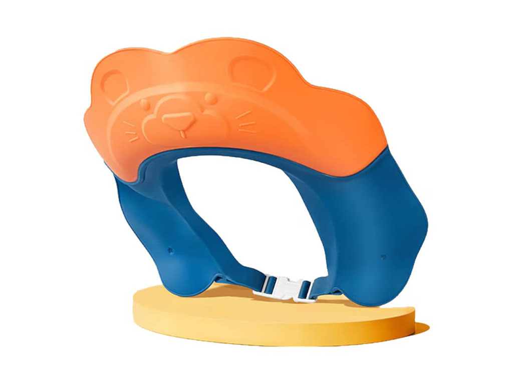 کلاه محافظ حمام نوزاد و کودک سیلیکونی طرح شیر